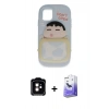 MARSİLYAN™- iPhone 11 Kılıf Akış Yansıma - Siyah Bilvis 5in1 5D Magic Hayalet Cam Ekran Koruyucu + PVD Metal Kamera Lens - TU