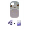 MARSİLYAN™- iPhone 11 Kılıf Akış Yansıma - Siyah Bilvis 5in1 5D Magic Hayalet Cam Ekran Koruyucu + Raze Metal Kamera Lens - MR