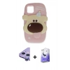 MARSİLYAN™- iPhone 11 Kılıf Akış Yansıma - Siyah Bilvis 5in1 5D Magic Hayalet Cam Ekran Koruyucu + Raze Metal Kamera Lens - MR