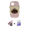 MARSİLYAN™- iPhone 11 Kılıf Akış Yansıma - Siyah Bilvis 5in1 5D Magic Hayalet Cam Ekran Koruyucu + Raze Metal Kamera Lens - SH