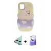 MARSİLYAN™- iPhone 11 Kılıf Akış Yansıma - Siyah Bilvis 5in1 5D Magic Hayalet Cam Ekran Koruyucu + Raze Metal Kamera Lens - MI