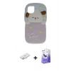 MARSİLYAN™- iPhone 11 Kılıf Akış Yansıma - Siyah Bilvis 5in1 5D Magic Hayalet Cam Ekran Koruyucu + Renkli Kamera Lens Koruma Cam - SI