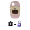 MARSİLYAN™- iPhone 11 Kılıf Akış Yansıma - Siyah Bilvis 5in1 5D Magic Hayalet Cam Ekran Koruyucu + PVD Metal Kamera Lens - SH