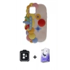 MARSİLYAN™- iPhone 11 Kılıf Akış Yansıma - Siyah Bilvis 5in1 5D Magic Hayalet Cam Ekran Koruyucu + PVD Metal Kamera Lens - SH
