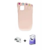 MARSİLYAN™- iPhone 11 Kılıf Akış Yansıma - Siyah Bilvis 5in1 5D Magic Hayalet Cam Ekran Koruyucu + Pers Alüminyum Kamera Lens - YL
