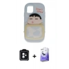 MARSİLYAN™- iPhone 11 Kılıf Akış Yansıma - Siyah Bilvis 5in1 5D Magic Hayalet Cam Ekran Koruyucu + PVD Metal Kamera Lens - YL