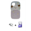 MARSİLYAN™- iPhone 11 Kılıf Akış Yansıma - Siyah Bilvis 5in1 5D Magic Hayalet Cam Ekran Koruyucu + Pers Alüminyum Kamera Lens - YL