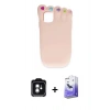 MARSİLYAN™- iPhone 11 Kılıf Akış Yansıma - Siyah Bilvis 5in1 5D Magic Hayalet Cam Ekran Koruyucu + PVD Metal Kamera Lens - YL