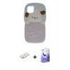 MARSİLYAN™- iPhone 11 Kılıf Akış Yansıma - Siyah Bilvis 5in1 5D Magic Hayalet Cam Ekran Koruyucu + Yeşil Renkli Kamera Lens Koruma Cam