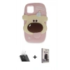 MARSİLYAN™- iPhone 11 Kılıf Akış Yansıma - Siyah Bilvis Hayalet Cam Ekran Koruyucu + Şeffaf Kamera Lens Koruma Cam