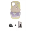 MARSİLYAN™- iPhone 11 Kılıf Akış Yansıma - Siyah Bilvis Hayalet Cam Ekran Koruyucu + Şeffaf Kamera Lens Koruma Cam