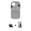 MARSİLYAN™- iPhone 11 Kılıf Akış Yansıma - Siyah Bilvis Hayalet Cam Ekran Koruyucu + Şeffaf Kamera Lens Koruma Cam