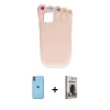 MARSİLYAN™- iPhone 11 Kılıf Akış Yansıma - Siyah Bilvis Hayalet Cam Ekran Koruyucu + Neon Fosforlu Kamera Lens - TU