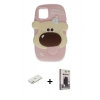 MARSİLYAN™- iPhone 11 Kılıf Akış Yansıma - Siyah Bilvis Hayalet Cam Ekran Koruyucu + Renkli Kamera Lens Koruma Cam - TU
