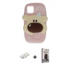 MARSİLYAN™- iPhone 11 Kılıf Akış Yansıma - Siyah Bilvis Hayalet Cam Ekran Koruyucu + Renkli Kamera Lens Koruma Cam - YL