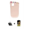 MARSİLYAN™- iPhone 11 Kılıf Akış Yansıma - Siyah Buffer Cam Ekran Koruyucu + Kamera Lens Koruma Cam - SF