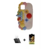 MARSİLYAN™- iPhone 11 Kılıf Akış Yansıma - Siyah Buffer Cam Ekran Koruyucu + Kamera Lens Koruma Cam - SF