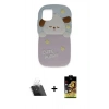 MARSİLYAN™- iPhone 11 Kılıf Akış Yansıma - Siyah Buffer Cam Ekran Koruyucu + Kamera Lens Koruma Cam - SF