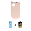 MARSİLYAN™- iPhone 11 Kılıf Akış Yansıma - Siyah Buffer Cam Ekran Koruyucu + Neon Fosforlu Kamera Lens - MI