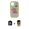MARSİLYAN™- iPhone 11 Kılıf Akış Yansıma - Siyah Buffer Cam Ekran Koruyucu + PVD Metal Kamera Lens - SH