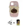 MARSİLYAN™- iPhone 11 Kılıf Akış Yansıma - Siyah Buffer Cam Ekran Koruyucu + Raze Metal Kamera Lens - GS