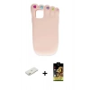 MARSİLYAN™- iPhone 11 Kılıf Akış Yansıma - Siyah Buffer Cam Ekran Koruyucu + Renkli Kamera Lens Koruma Cam - TU