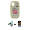MARSİLYAN™- iPhone 11 Kılıf Akış Yansıma - Siyah Buffer Hayalet Cam Ekran Koruyucu + Raze Metal Kamera Lens - KI