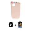 MARSİLYAN™- iPhone 11 Kılıf Akış Yansıma - Siyah Buffer Hayalet Cam Ekran Koruyucu + PVD Metal Kamera Lens - TU