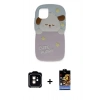 MARSİLYAN™- iPhone 11 Kılıf Akış Yansıma - Siyah Buffer Hayalet Cam Ekran Koruyucu + PVD Metal Kamera Lens - TU