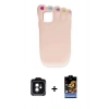 MARSİLYAN™- iPhone 11 Kılıf Akış Yansıma - Siyah Buffer Hayalet Cam Ekran Koruyucu + PVD Metal Kamera Lens - YL