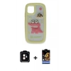 MARSİLYAN™- iPhone 11 Kılıf Akış Yansıma - Siyah Buffer Hayalet Cam Ekran Koruyucu + PVD Metal Kamera Lens - TU