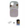 MARSİLYAN™- iPhone 11 Kılıf Akış Yansıma - Siyah Buffer Hayalet Cam Ekran Koruyucu + Renkli Kamera Lens Koruma Cam - PE