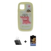 MARSİLYAN™- iPhone 11 Kılıf Akış Yansıma - Siyah Buffer Hayalet Cam Ekran Koruyucu + Kamera Lens Koruma Cam - SF