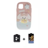 MARSİLYAN™- iPhone 11 Kılıf Akış Yansıma - Siyah Buffer Hayalet Cam Ekran Koruyucu + PVD Metal Kamera Lens - YL