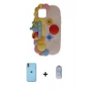MARSİLYAN™- iPhone 11 Kılıf Akış Yansıma - Siyah Joko Magic 5D Cam + Neon Fosforlu Kamera Lens - TU