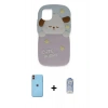 MARSİLYAN™- iPhone 11 Kılıf Akış Yansıma - Siyah Joko Magic 5D Cam + Neon Fosforlu Kamera Lens - TU