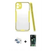 MARSİLYAN™- iPhone 11 Kılıf Atlas Asil Serisi - Şeffaf 360 Full Body Arka Koruyucu + Pers Alüminyum Kamera Lens - GI