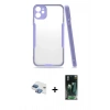 MARSİLYAN™- iPhone 11 Kılıf Atlas Asil Serisi - Şeffaf 360 Full Body Arka Koruyucu + Pers Alüminyum Kamera Lens - GI