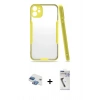 MARSİLYAN™- iPhone 11 Kılıf Atlas Asil Serisi - Şeffaf Uv Polymer Nano Ekran Koruyucu + Pers Alüminyum Kamera Lens - GI