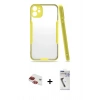 MARSİLYAN™- iPhone 11 Kılıf Atlas Asil Serisi - Şeffaf Uv Polymer Nano Ekran Koruyucu + Pers Alüminyum Kamera Lens - KI