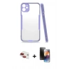 MARSİLYAN™- iPhone 11 Kılıf Atlas Asil Serisi - Siyah 3D Antistatik Mat Seramik Nano Ekran Koruyucu + Pers Alüminyum Kamera Lens - KI