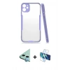 MARSİLYAN™- iPhone 11 Kılıf Atlas Asil Serisi - Siyah 3D Antistatik Seramik Nano Ekran Koruyucu + Raze Metal Kamera Lens - MI