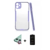 MARSİLYAN™- iPhone 11 Kılıf Atlas Asil Serisi - Siyah 6D Antistatik Mat Seramik Hayalet Nano Ekran Koruyucu + Raze Metal Kamera Lens - KI