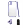 MARSİLYAN™- iPhone 11 Kılıf Atlas Asil Serisi - Siyah 6D Antistatik Mat Seramik Hayalet Nano Ekran Koruyucu + Raze Metal Kamera Lens - MR