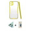 MARSİLYAN™- iPhone 11 Kılıf Atlas Asil Serisi - Siyah 6D Mat Seramik Hayalet Nano Ekran Koruyucu + Raze Metal Kamera Lens - MI