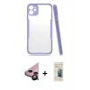 MARSİLYAN™- iPhone 11 Kılıf Atlas Asil Serisi - Siyah 6D Mat Seramik Hayalet Nano Ekran Koruyucu + Raze Metal Kamera Lens - SH