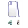 MARSİLYAN™- iPhone 11 Kılıf Atlas Asil Serisi - Siyah Bilvis 3D Mat Cam Ekran Koruyucu + Raze Metal Kamera Lens - MI