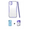 MARSİLYAN™- iPhone 11 Kılıf Atlas Asil Serisi - Siyah Bilvis 5in1 3D Magic Cam Ekran Koruyucu + Neon Fosforlu Kamera Lens - MI