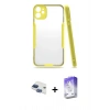MARSİLYAN™- iPhone 11 Kılıf Atlas Asil Serisi - Siyah Bilvis 5in1 3D Magic Cam Ekran Koruyucu + Pers Alüminyum Kamera Lens - LT