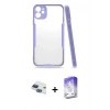 MARSİLYAN™- iPhone 11 Kılıf Atlas Asil Serisi - Siyah Bilvis 5in1 3D Magic Cam Ekran Koruyucu + Pers Alüminyum Kamera Lens - LT